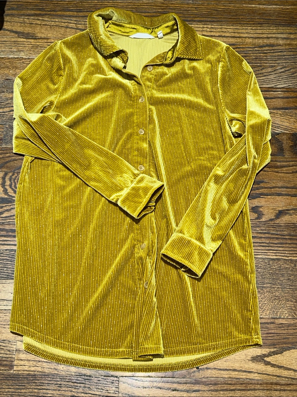 Soft Surroundings Gold Button-Front Blouse - Picture 1 of 7